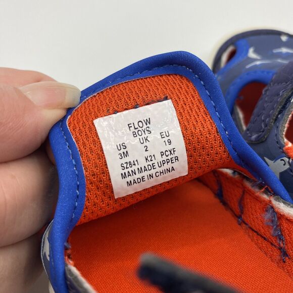 Surprise By Stride Rite Size 3 Months Infant Blue Shark Flo Boys Shoes NWOT - Picture 7 of 8